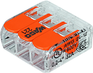 Klem, steek en draai verbinders